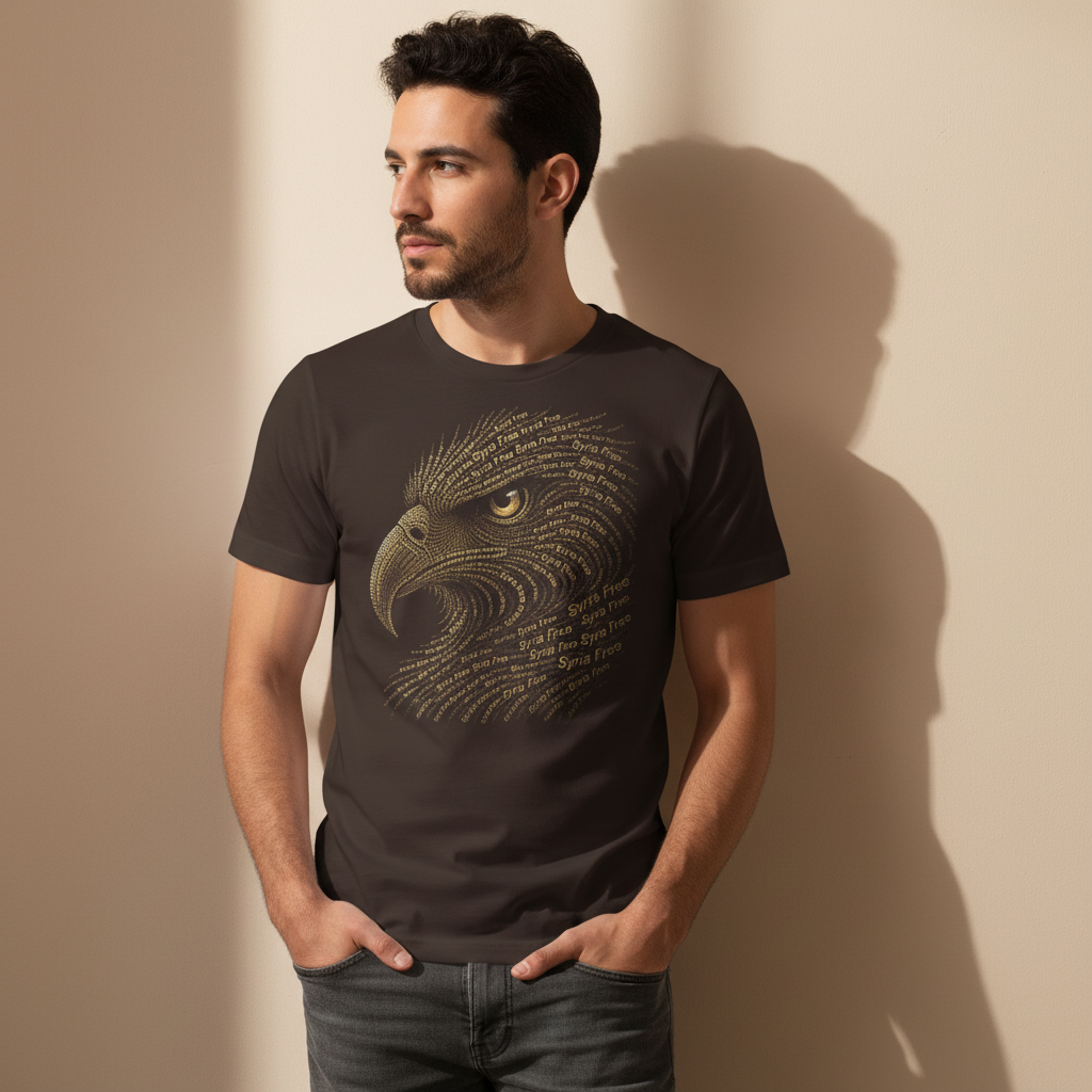 Syria Free T-Shirt | Typography Falcon Design | Syria Unity Edition
