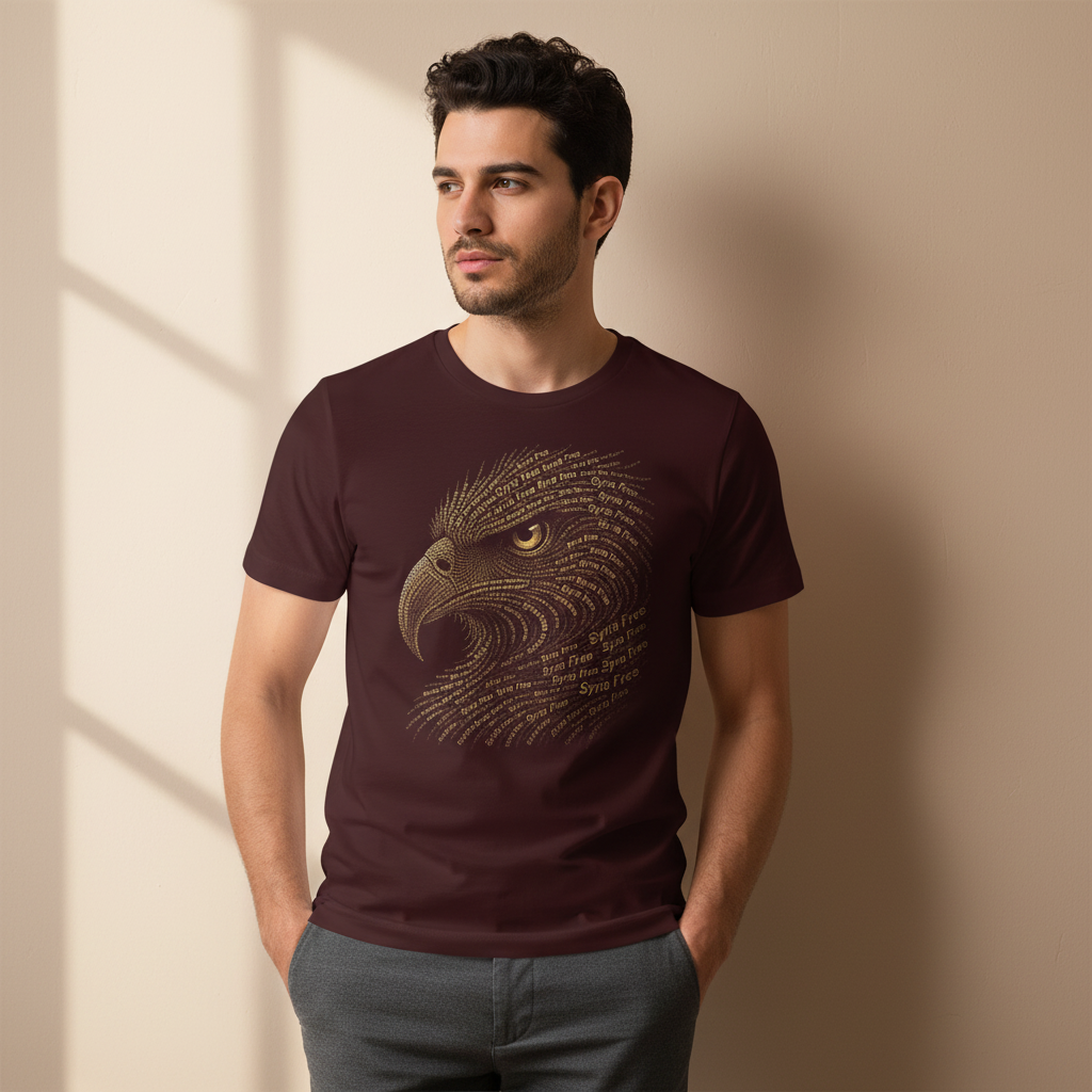 Syria Free T-Shirt | Typography Falcon Design | Syria Unity Edition