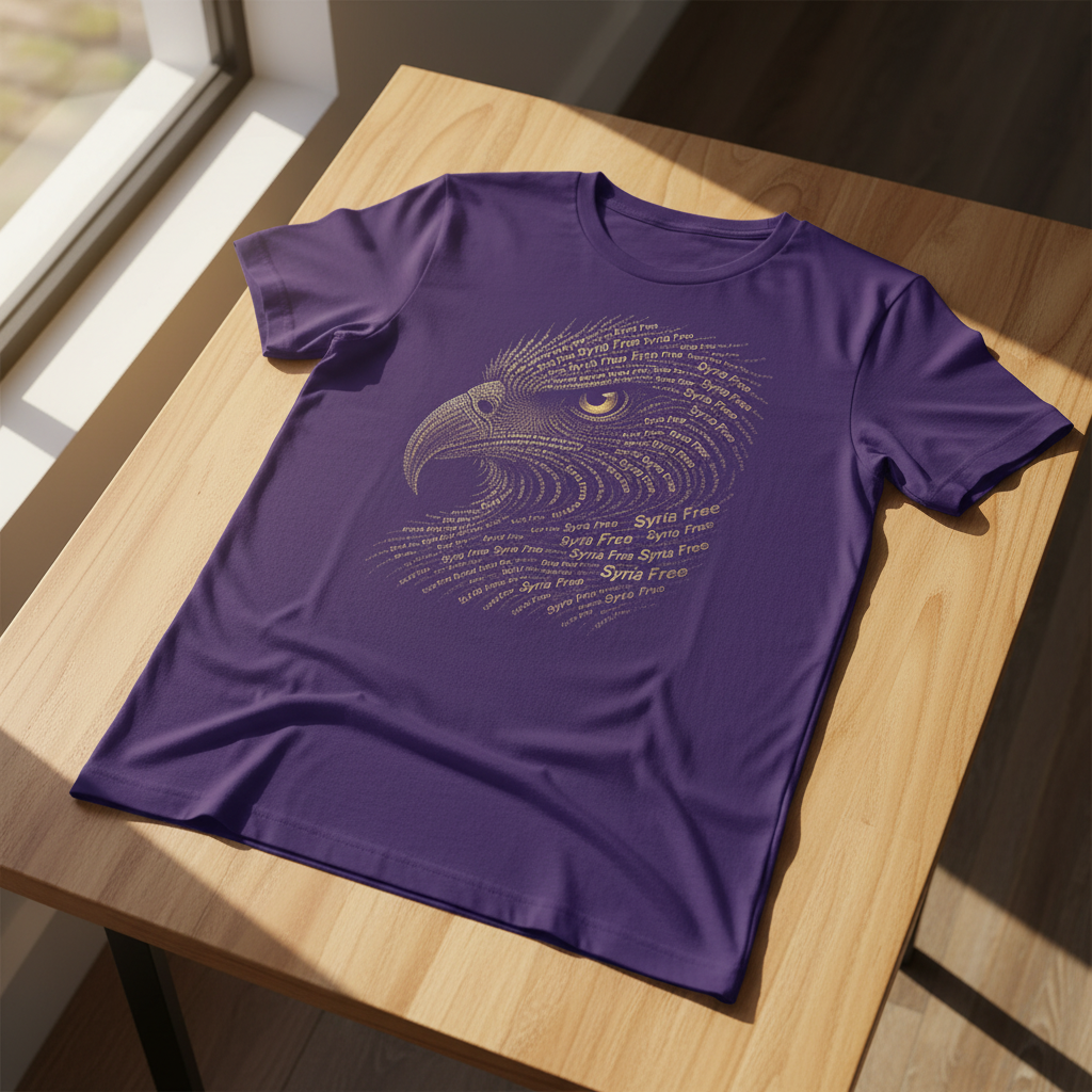 Syria Free T-Shirt | Typography Falcon Design | Syria Unity Edition