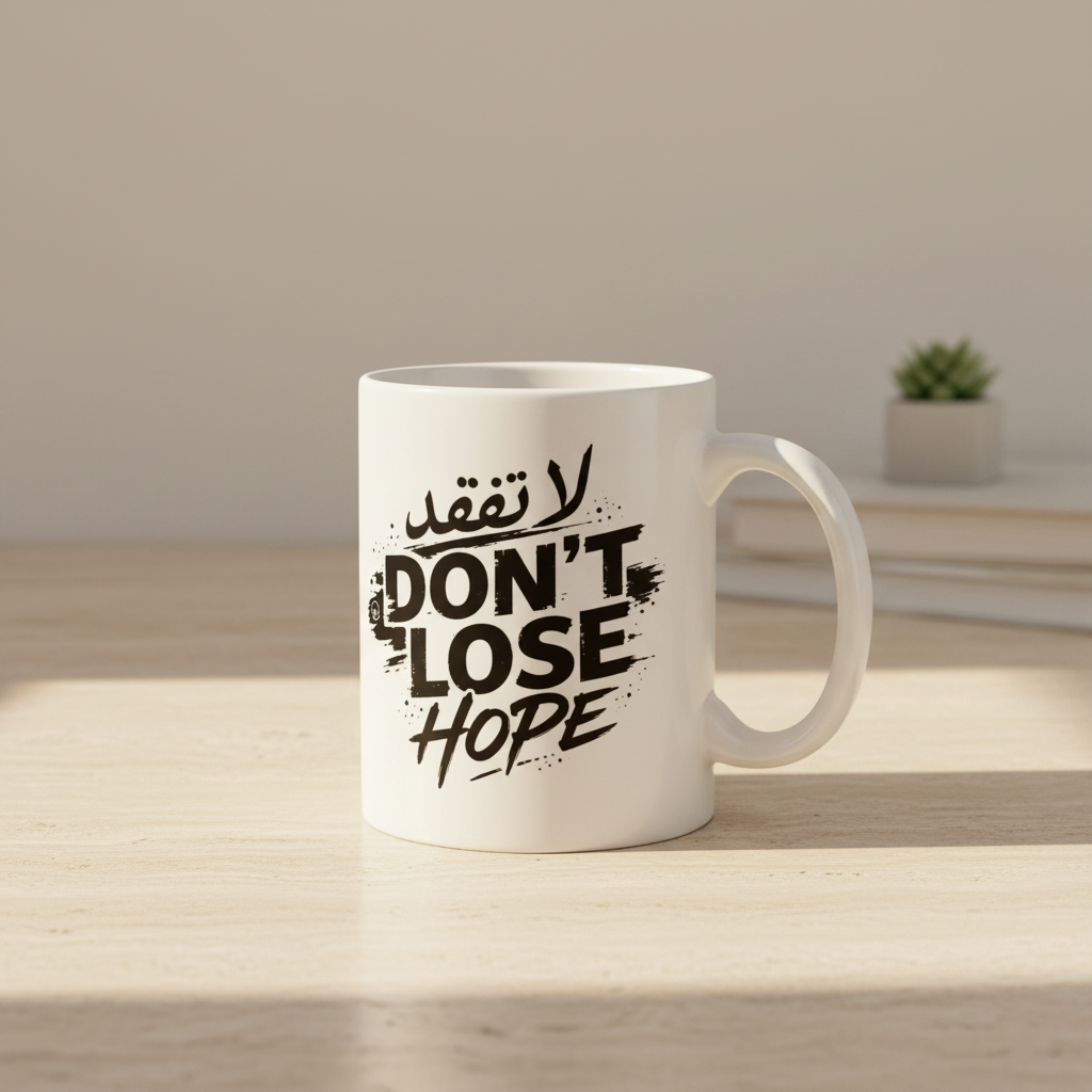 Don't Lose Hope Mug, Inspirational Faith Mug, Positive Message Coffee Cup